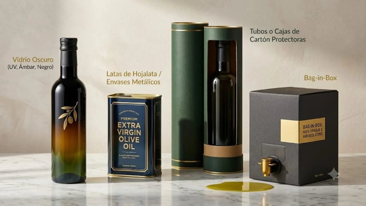 Por qué el envase de tu aceite de oliva importa más de lo que crees (y qué materiales lo protegen de verdad)